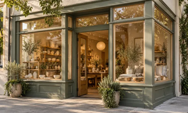 Illustrative fictional stockist storefront