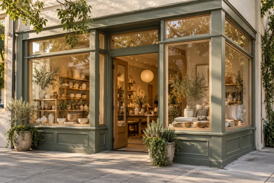 Illustrative storefront for a fictional planned visit